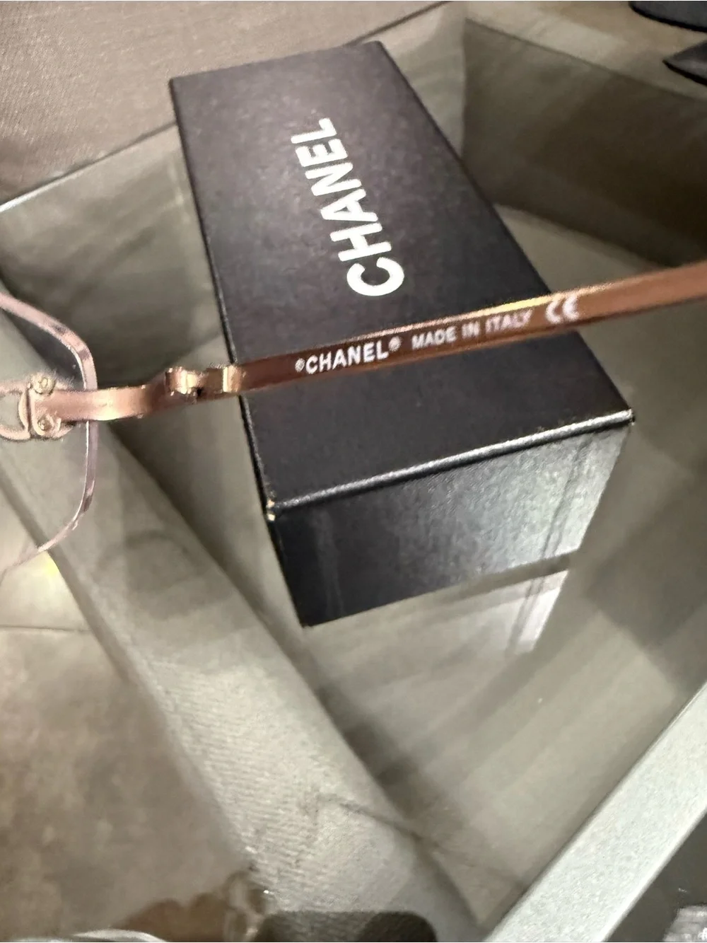 CHANEL Rimless Women's Glasses with bronze Accents